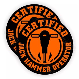 Unbranded/Generic Funny Jack Hammer Operator Hard Hat Stickers \ Helmet Decals Labels Jackhammer