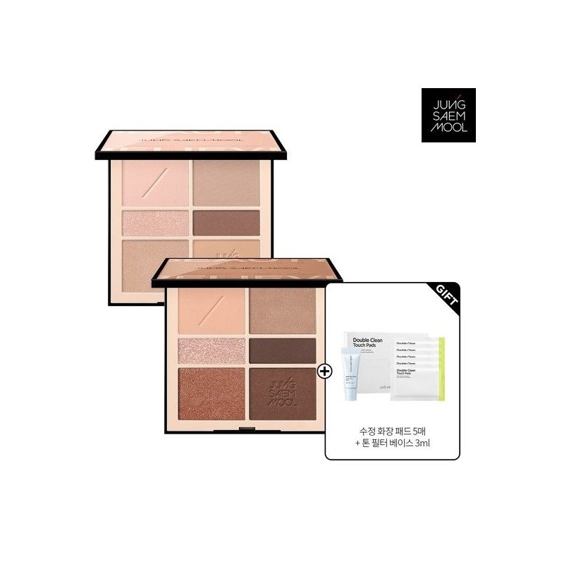 Jeongsaemmul Artist eye palette + 5 double touch-up makeup pads