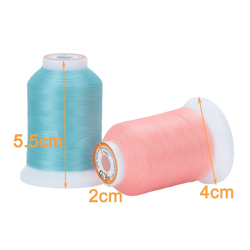 New brothread 8 Colors Luminous Embroidery Sewing Thread 30WT 500M