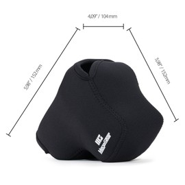 MegaGear Panasonic Lumix DMC-FZ300 Ultraleichte Kameratasche aus Neopren mit Karabiner Haken schwarz