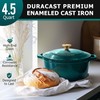 MUELLER HOME 4.5 QT Enameled Cast Iron Dutch Oven, Heavy-Duty