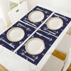 Anchor Placemats Set of 4, 12x18 Inch Summer Nautical Navy