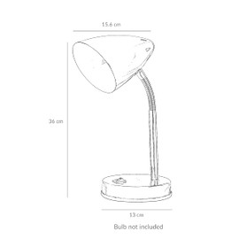 Innoteck Colour Adjustable Desk Lamp, Metal, 40 W, Blue