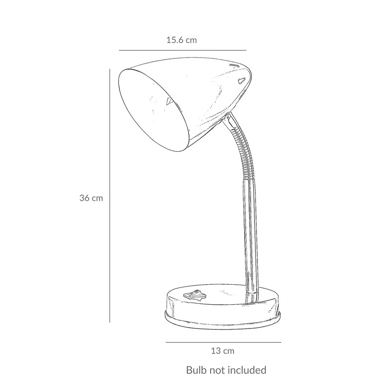 Innoteck Colour Adjustable Desk Lamp, Metal, 40 W, Blue