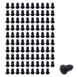 Tighall 100pcs Black Cabinet Hole Plugs Screw Cover Plastic 5mm Hole Plugs Insert End Caps