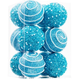 ChrisWish Red Christmas Ball Ornaments, Christmas Ball Decorations Shatterproof Plastic Hanging Pearl Balls for Holiday Party(70mm/2.76", 12ct)