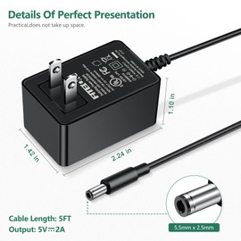 FITE ON Replacement Automatic Cat Feeder Adapter for PETLIBRO PLAF001 PL-AF001-01W PL-AF101-01W Pet Food Dispenser Charger Power Supply Cord