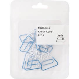 Slip-On SZG-4501 Fujiyama Paper Clip 9 P Zem Clip, Document Organizer, Colorful, Assorted Colors, Mt. Fuji Type