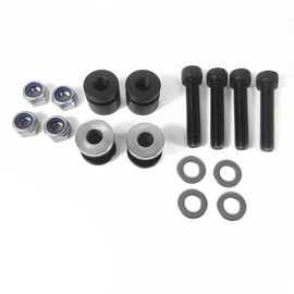 Detachable 4-Point Docking Hardware Kits Compatible for Harley Fatboy Breakout Street Bob Heritage Softail Low Rider Sport Glide 07-23, Sissy Bar Tour Rack Docking Points Mount Bolts (Black)