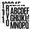 9 Sheet Large Letter Stickers - 3 Inch Black Vinyl