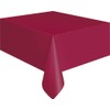 Burgundy Plastic Tablecloth, 108" x 54"