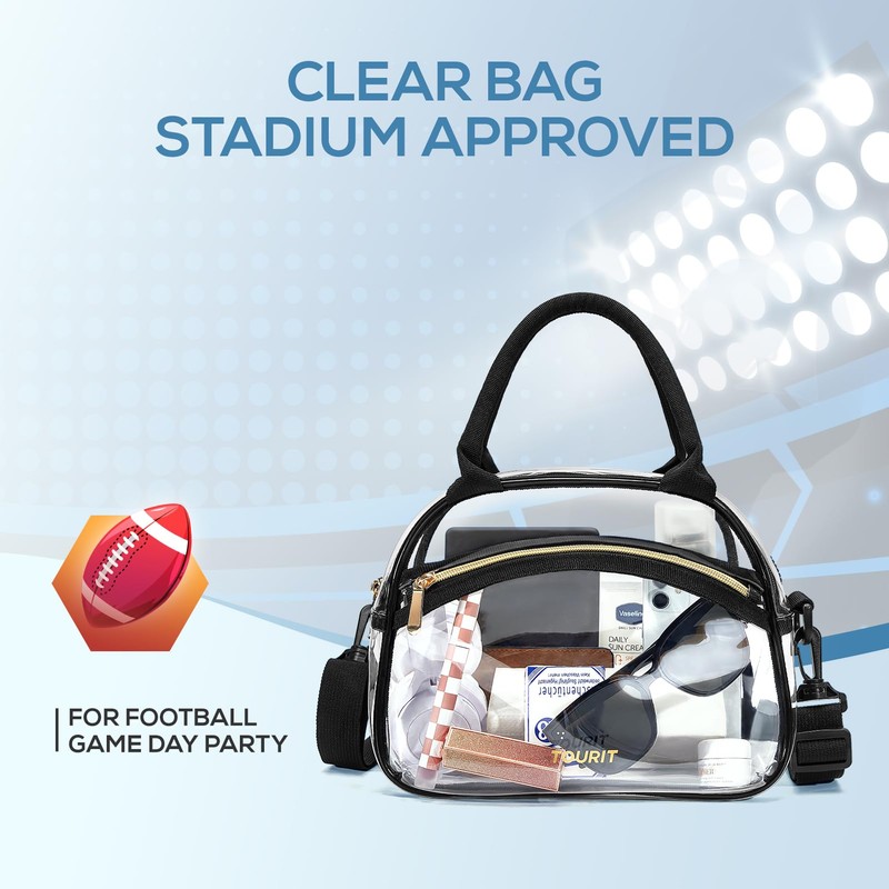 TOURIT Stadium Approved Clear Lunch Bag Transparent Bag with Adjustable