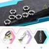 Atibin 100pcs Stainless Steel Flat Fishing Rings Split Blue Lure