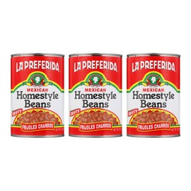 La Preferida Mexican Foods Homestyle Beans, Frijoles Charros, 15 OZ. (Pack of 3)