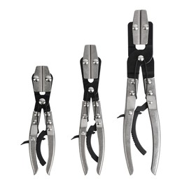 3pcs Ratcheting Hose Pinch Off Pliers Set, 8in 10in 12in Hose Clamps Pliers for Automotive, Radiator, Fuel & Coolant Lines