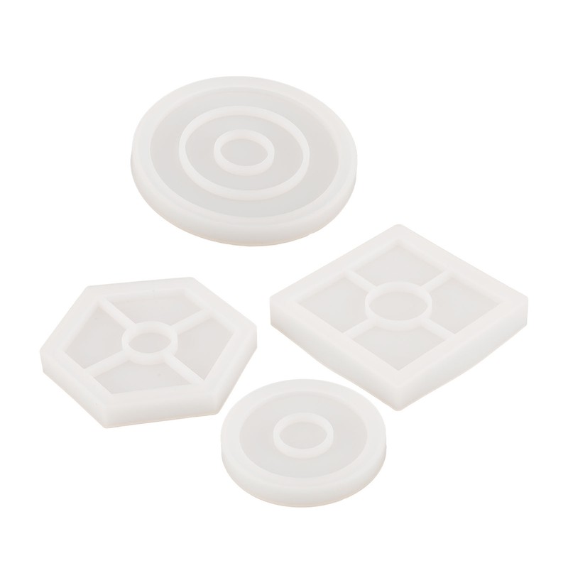 8 Pcs Silicone Coaster Molds Silicone Epoxy Resin Coaster Casting