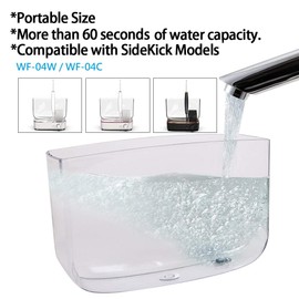 Aquaflosser Replacement Parts for Waterflosser Oral Irrigator Dental Compatible with Waterpik Sidekick Portable Water Flosser WF-04W WF-04C Reservoir Gasket Valve, Clear, 13-ounce