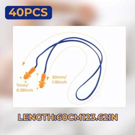 40 Pairs Silicone Ear Plugs for Sleeping, Reusable Earplugs for Noise Reduction, Soft Waterproof Ear Plugs for Sleeping, Swimming, Snoring, Concerts, Work, Noisy Places (2 Colors)