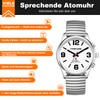 Talking Radio-Controlled Watch with Analogue Display, Date and Time Announcement,