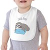 Baby Bib Organic Cotton Chill Dude Sloth Lazy Child Sleeping,