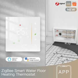 Tuya ZigBee Digital Display Intelligent Temperature Controller Multifunctional Water/Electric Floor Heating Water/Gas Boiler Thermostat Compatible with Alexa and  Assistant