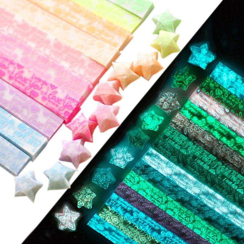 Luminous star paper strips, origami strips (20 colors/600 sheets)