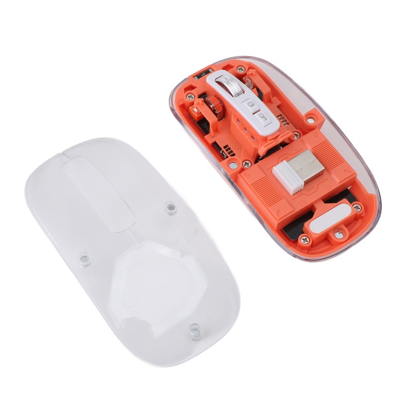 Transparent Computer Mouse 2.4G BT1 BT2 Tri Mode USB Rechargeable