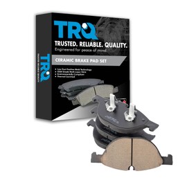 TRQ Front Brake Pads Ceramic Compatible with 2014-2017 Jaguar F-Type 2010-2015 XF XFR 2013-2015 XFR-S 2010-2019 XJ XJR 2018-2019 XJR575 XKR 2012-2015 XKR-S