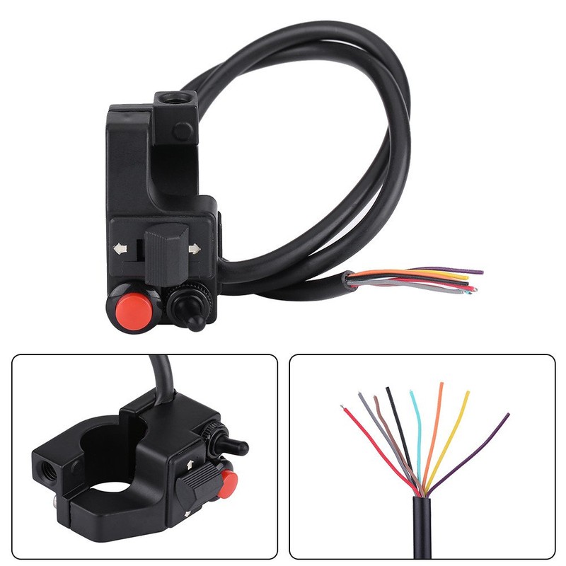 Keensso Motorcycle 12 V Handlebar Switch, 22 mm Universal Motorcycle