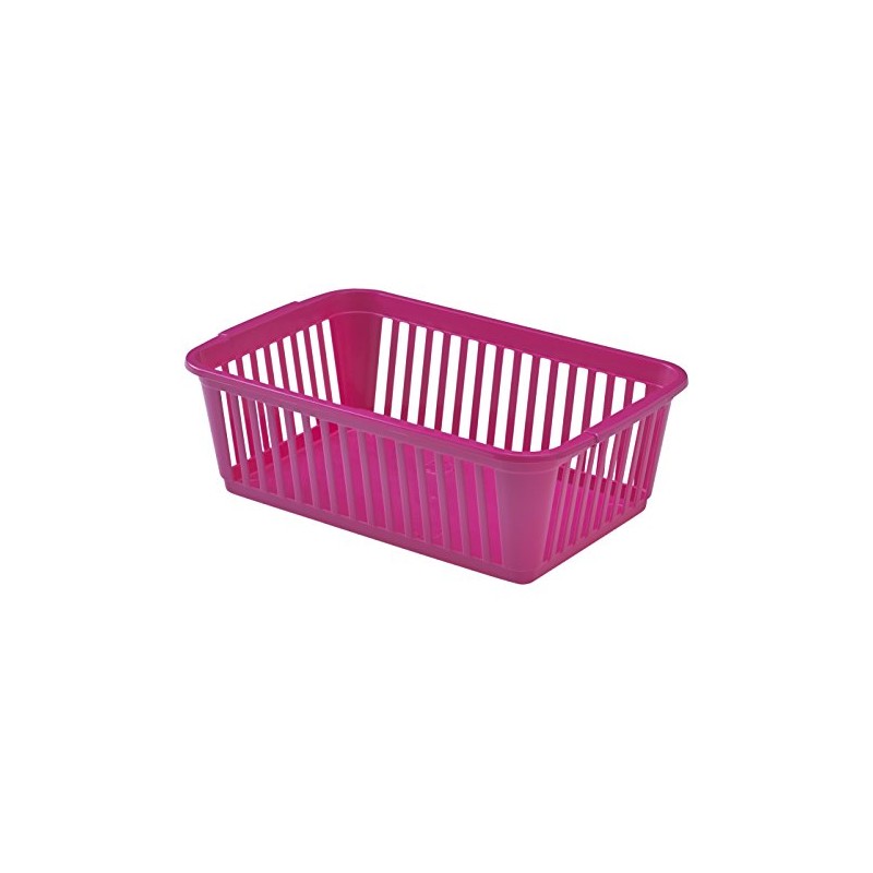 Whitefurze Handy Basket, Plastic, Hot Pink, 25 cm