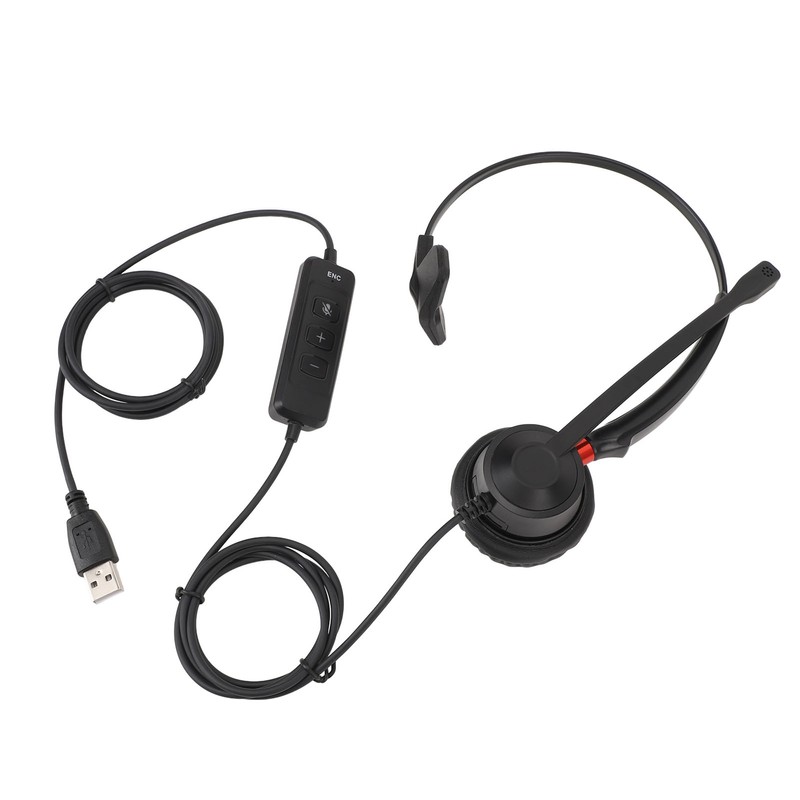 Telephone Headset Noise Canceling Comfortable Versatile Single Ear PC Headphone