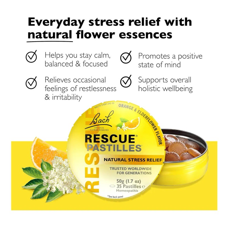 Bach Rescue Pack Pastillas Variedad Alivio Natural Estrés