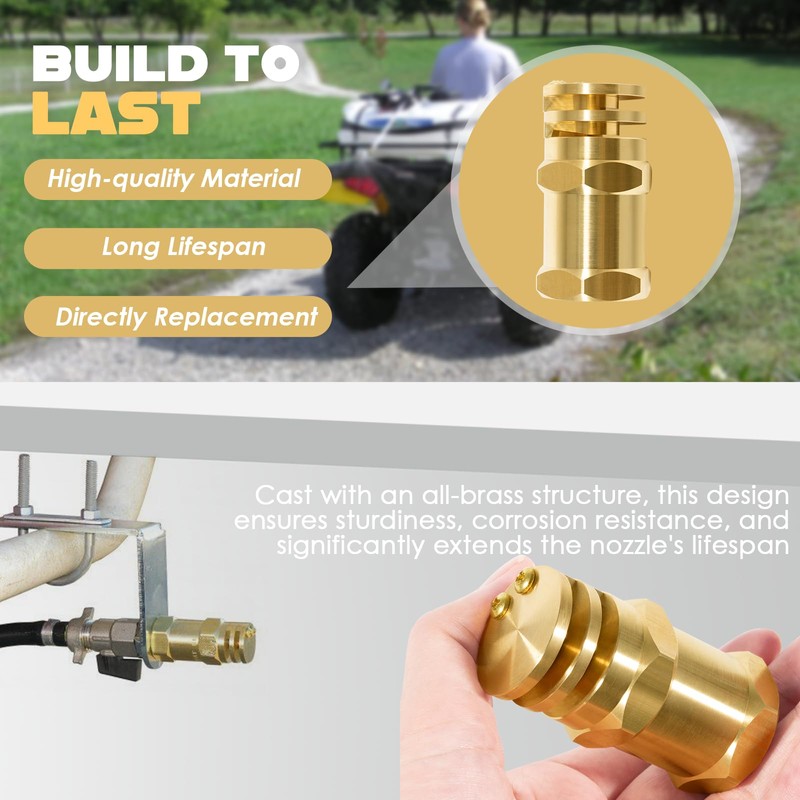 6550-1 Boomless Flat Spray Nozzle 3/4" #20 Orifices (90° &