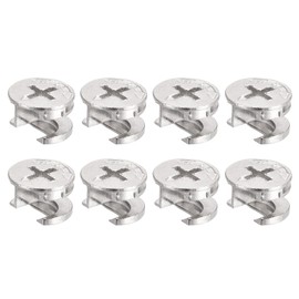 HARFINGTON Cam Lock Nut for Furniture, 8pcs 14.6x9.5mm Joint Connector Locking Nuts Furniture Connecting Cam Fittings
