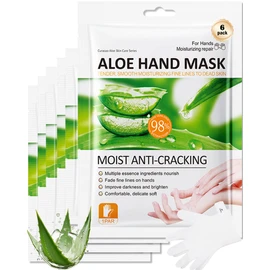 Hand Mask Set-6 Pairs Aloe Niacinamide Hydrating Peel Off Hand Mask,Nourish Gloves for Dry Cracked Hand,Repairing Moisturizing Gloves for All Skin,Home Spa Treatment,Women's Day Care Bulk Gift Kit