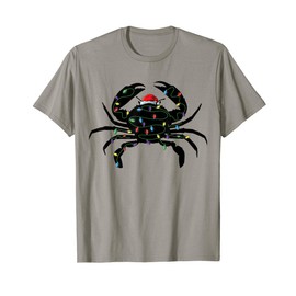 Funny Crab Santa Hat Christmas Crabbing Fisherman Xmas Gifts T-Shirt