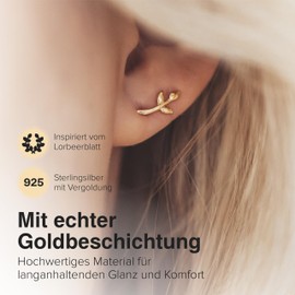 Christina Women's Earrings | Handmade Earrings in Gold & Silver | Scandinavian Design | Timeless Elegance for Everyday and Occasion, One size, Metal, No Gemstone