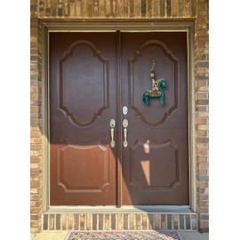 STP GOODS Ceramic Hanging Wall Decoration, Wall Sculptures, Bathroom Decor, Bedroom Decor and Kitchen Wall Decor, Wall Decorations for Living Room (Horse Handmade), 6x4x3