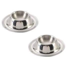 2PCS Stainless Steel Egg Cup Holder Egg Cups for Soft Boiled Eggs Single Egg Holder Tray Kitchen Tool Accessories Best for Breakfast