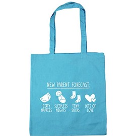 Hippowarehouse New Parent Forecast Tote Shopping Gym Beach Bag 42cm x38cm, 10 litres