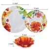 UPware 12 Piece Floral Melamine Dinnerware Sets, Outdoor Dishes Set,