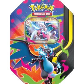 Pokémon: scatola da collezione Mega Charizard/Mega Charizard X-ex del GCC Pokémon (quattro buste di espansione e una carta promozionale olografica), Edizione in Italiano