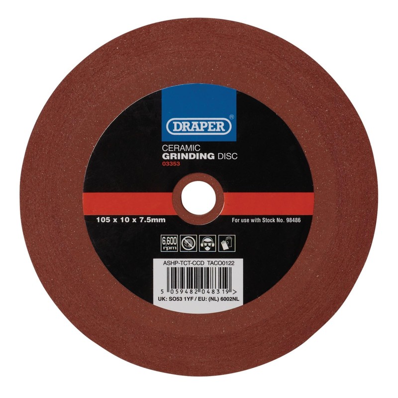 Draper 03353 Ceramic Grinding Disc for use with Stock No.