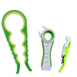 Pacroban NapaNite Jar Opener, Bottle Opener, Corkscrews Wine Opener Combo 1 Set