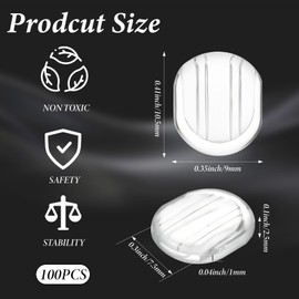 100 Pieces Earring Pads Silicone for Clip on Earrings Clear Silicone Clip-on Earring Backs Comfort Clip-On Earrings Cushions,Clear