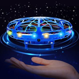 UFO Mini Drone - Flying Ball, Flying Toy, Hand-Controlled 360° Rotating Hover Flying Ball with LED Light, Indoor Outdoor Gifts for Children, Boys, Girls, 6, 7, 8, 9, 10+ Years