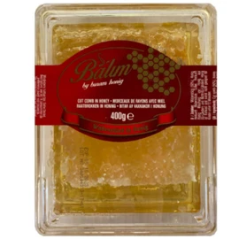 Balim honeycomb Cut Comb in Honey 400 Gram [ 14 oz ] by Pufai