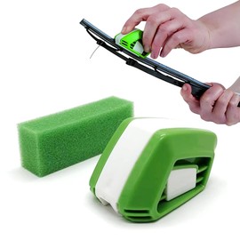 getfay Pack-1 Car Windshield Wiper Repair Device, ABS Durable Wiper DIY Smart Quickly Repair Tool, Cleaning Wiper Blade Cutter Repairer, Universal Maintenance Accessories for Cars (Green & White)