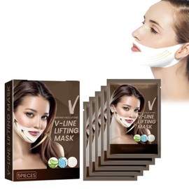 Rostblant 5PC V Line Gesichtsmaske, Doppelkinn Entferner, Straffende Doppelkinn Entferner, V Line Lifting Mask, Kinnmaske, Gesichtsmaske für Gesichtsstraffung