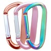 2 Pack Pink Carabiner Clip, 3" Aluminum Alloy Caribeener D